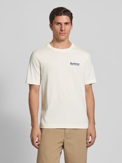 Barbour Regular Fit T-Shirt aus reiner Baumwolle Offwhite 4