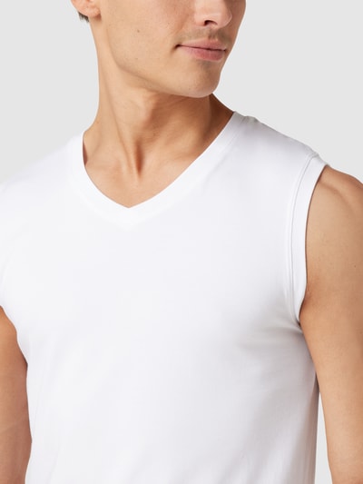 Schiesser Tanktop met V-hals Wit - 3