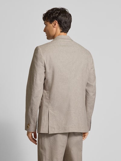 Matinique Marynarka na dwa guziki o kroju slim fit z mieszanki lnu model ‘George’ Beżowy 5