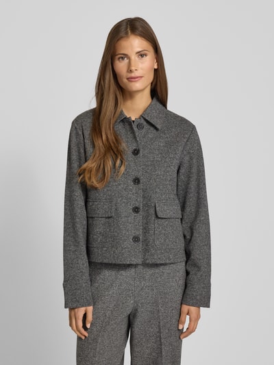 Marc O'Polo Regular fit korte blazer van katoenmix Middengrijs - 4