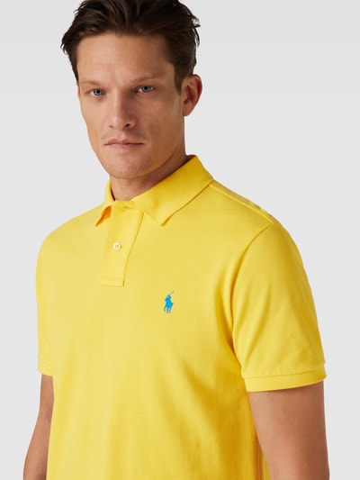 Polo Ralph Lauren Regular fit poloshirt met labelstitching Geel - 3