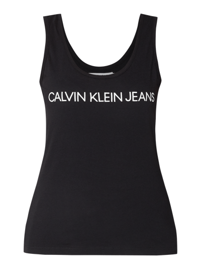 Calvin Klein Jeans Top z nadrukiem z logo  Czarny 2