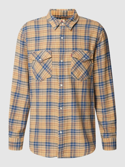 Levi's® Koszula casualowa o kroju relaxed fit ze wzorem w kratę glencheck model ‘WESTERN’ Beżowy 2