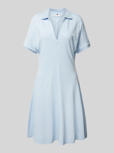 Tommy Hilfiger Getailleerde mini-jurk in polostijl van lyocellmix Lichtblauw - 2