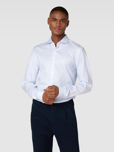 Jake*s Slim fit premium overhemd met haaikraag Lichtblauw - 4