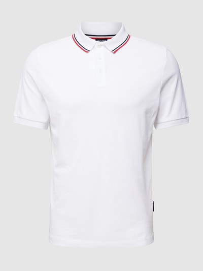 HECHTER PARIS Poloshirt mit Kontraststreifen Weiss 2