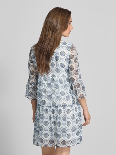 Vero Moda Getailleerde mini-jurk met semi-transparante mouwen, model 'SMILLA' Zwart - 5