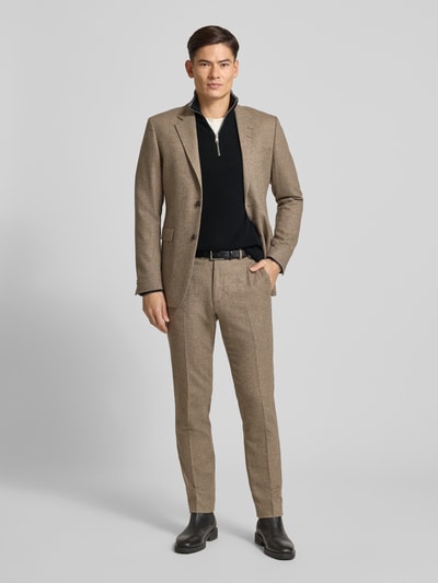 Marc O'Polo Regular Fit Troyer Baumwoll-Schurwoll-Mix Black 1