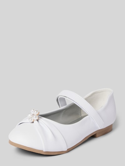 Happy Girls Ballerinas mit Applikation und Klettverschluss Weiss 1