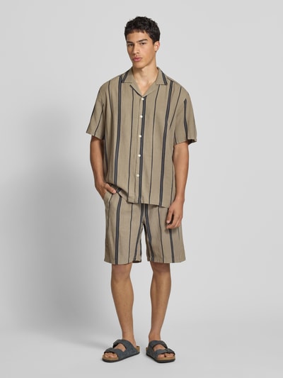 Only & Sons Loose Fit Freizeithemd aus Viskose-Mix Beige 1