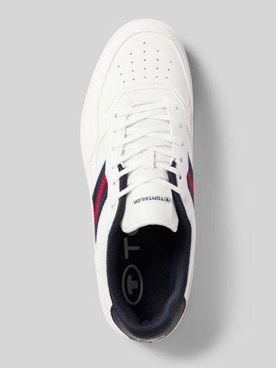 Tom Tailor Sneakers met contraststrepen, model 'Basket Stripe' Wit - 4