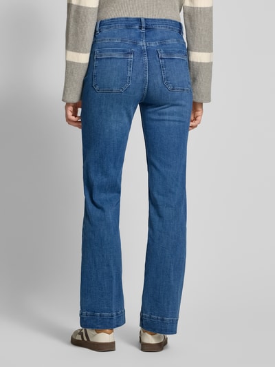 Christian Berg Woman Wide leg jeans met strookzakken Blauw - 5