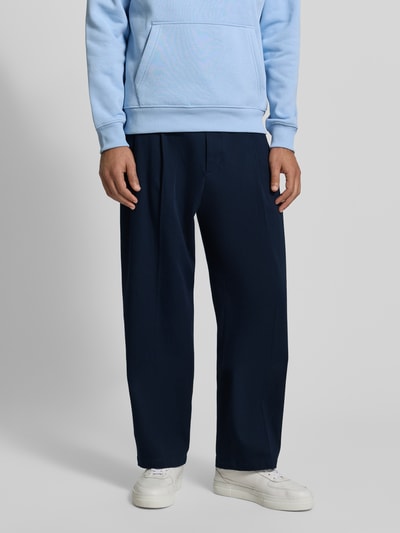 Tommy Hilfiger Wide fit broek van puur katoen, model 'MURRAY' Marineblauw - 4