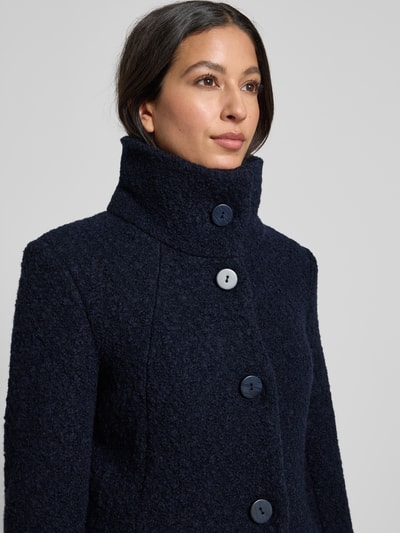 Milo Coats Lange jas met knoopsluiting, model 'LISETTE' Marineblauw - 3