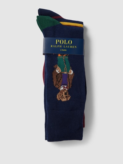 Polo Ralph Lauren Underwear Socken mit elastischen Rippenbündchen im 2er-Pack Orange 3