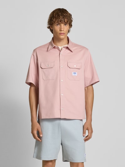 Hugo Blue Regular Fit Freizeithemd mit 1/2-Arm Modell 'Ekyno' Rosa 4