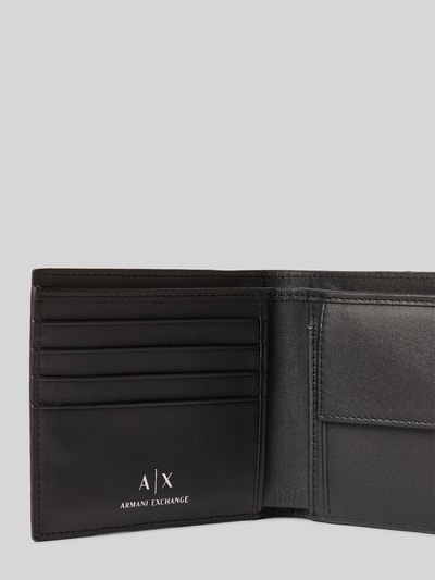 ARMANI EXCHANGE Portemonnaie mit Label-Details Modell 'BIFOLD COIN' Black 3