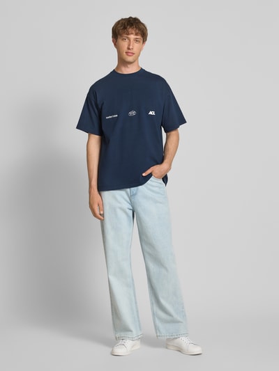 ANOTHER COTTON LAB Oversized T-Shirt mit Label-Print Modell 'Amor Vecchio' Hellblau 1