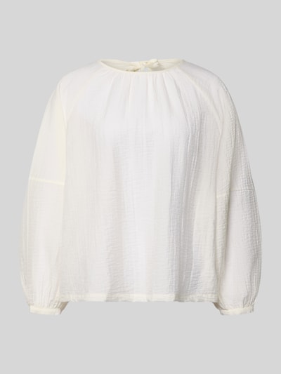 Produktfoto, Blusenshirt mit Raglanärmeln Modell 'Fibiza' von OPUS, kremowy Lyocell-Mix, luźny krój, okrągły dekolt, długość tyłu 59 cm, długość rękawa 66 cm