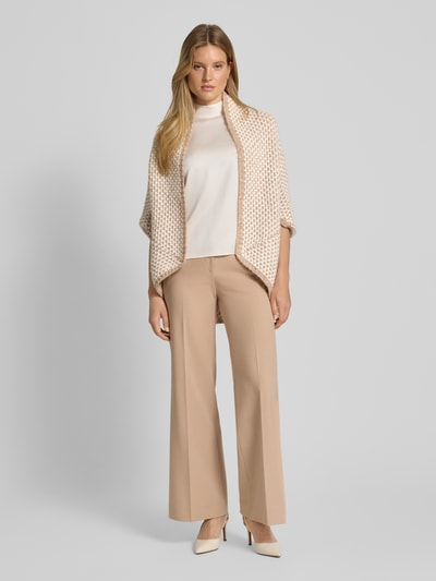 OPUS Poncho mit Knopfverschluss Modell 'Amaryllis boho' Dunkelbraun 1