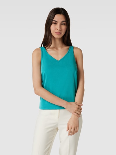 Soaked in Luxury Tanktop met V-hals, model 'Columbine' Petrol - 4