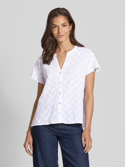 Christian Berg Woman Bluzka o kroju regular fit z dekoltem w serek Biały 4