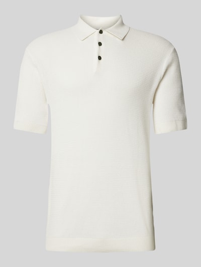 Jack & Jones Premium Regular Fit Poloshirt mit Strukturmuster Modell 'COOPER' Weiss 2