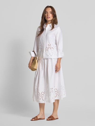 Seidensticker Midirock mit Lochstickerei Weiss 1