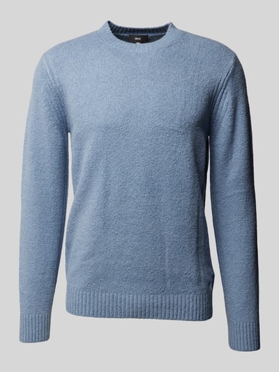 Cinque Strickpullover mit gerippten Abschlüssen Modell 'ZAC' Blau 1