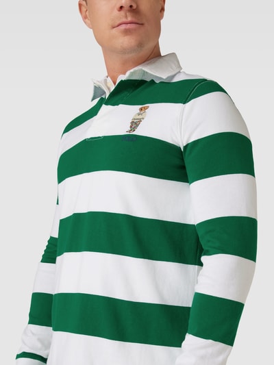 Polo Ralph Lauren Poloshirt im langärmeligen Design Modell 'Rugby' Grün 3