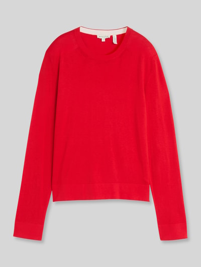 Tom Tailor Regular Fit Pullover aus Baumwoll-Mix mit Seiden-Anteil ' Rot 2