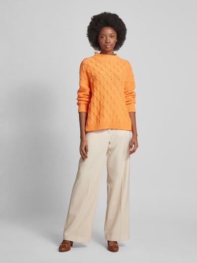 comma Casual Identity Strickpullover mit Turtleneck Orange 1