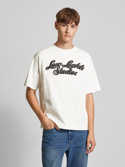 Low Lights Studios T-Shirt mit Label-Print Offwhite 4