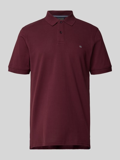 Christian Berg Men Regular fit poloshirt met logostitching Bordeaux - 2