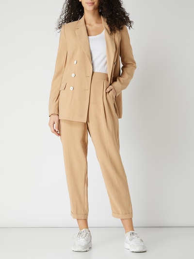 Jake*s Collection Lange blazer met dubbele knopenrij  Beige - 1