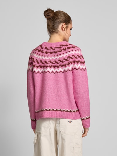 Only Pullover mit Norwegermuster Modell 'ISLE' Pink 5