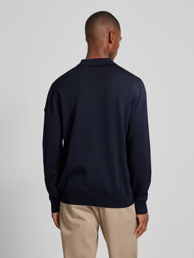 MAERZ Muenchen Gebreide pullover van zuivere scheerwol met polokraag Marineblauw - 5