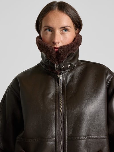 GUIDO MARIA KRETSCHMER WOMAN Mantel mit Reißverschluss Modell 'Enie' Dunkelbraun 3