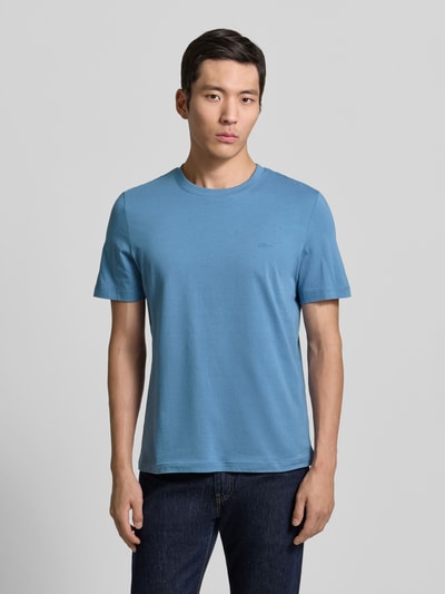 s.Oliver RED LABEL Krój regular fit t-shirt z czystej bawełny Szaroniebieski 4