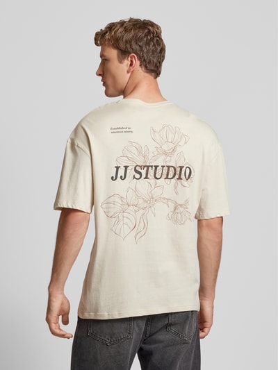 Jack & Jones T-Shirt mit Label-Print Modell 'PRAIA' Beige 5