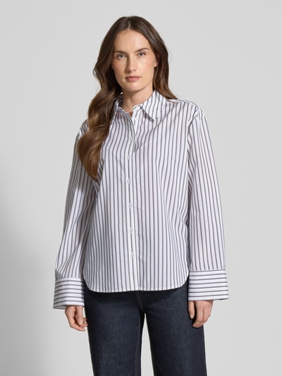 OPUS Relaxed fit overhemdblouse van lyocellmix model 'Fapo' Wit - 4