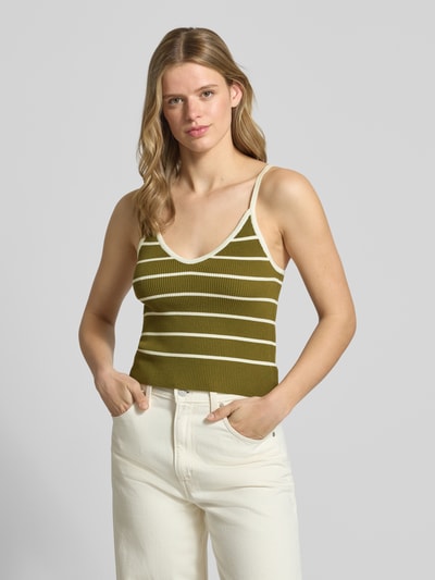 JJXX Crop Top aus Viskose-Mix Modell 'ESTHER' Oliv 4