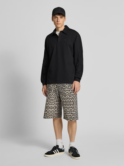 adidas Originals Regular fit poloshirt met labelstitching Zwart - 1