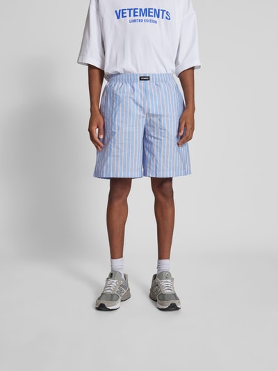 VETEMENTS Shorts mit Streifenmuster Blau 4