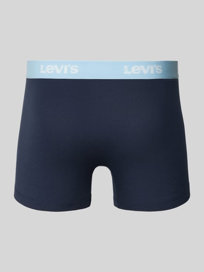 Levi's® Boxershort met elastische logoband in een set van 3 stuks Marineblauw - 3