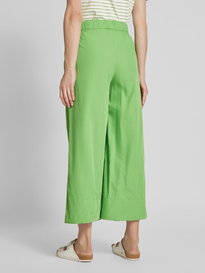 MAX&Co. Wide leg broek met elastische band, model 'IVO' Lichtgroen - 5