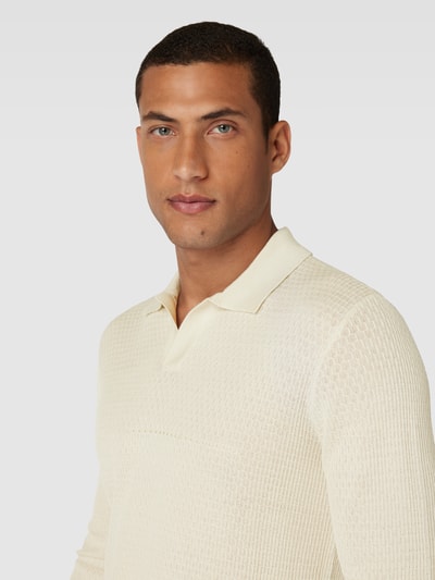 Emporio Armani Longsleeve mit Polokragen Beige 3