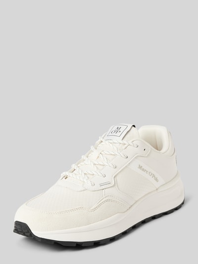 Marc O'Polo Low Top Sneaker aus Rindleder und Mesh Offwhite 1