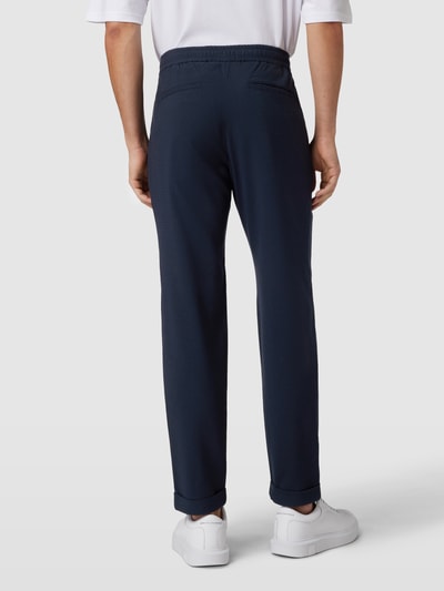 MCNEAL Tapered fit stoffen broek met structuurmotief Marineblauw - 5