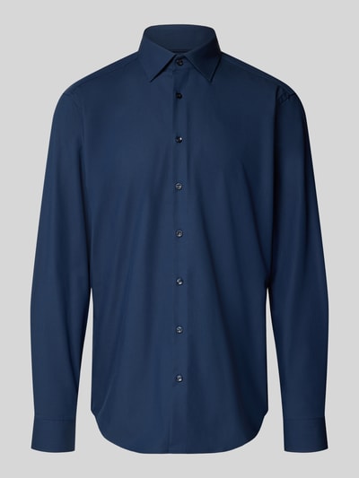 Christian Berg Men Regular Fit Business-Hemd mit Kentkragen Marine 1